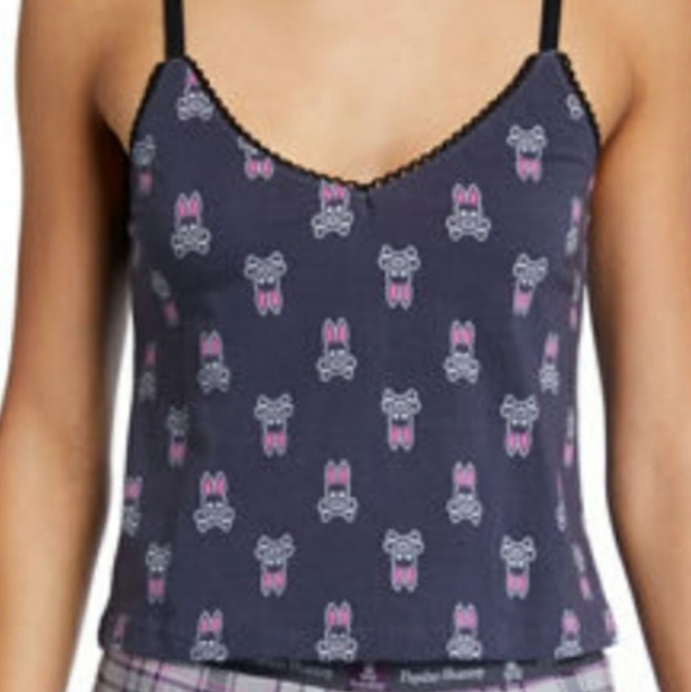 Psycho Bunny Printed Crop Sleep Tank